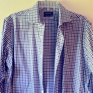 Purple and blue dress shirt